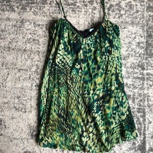 Green leopard print Marciano top